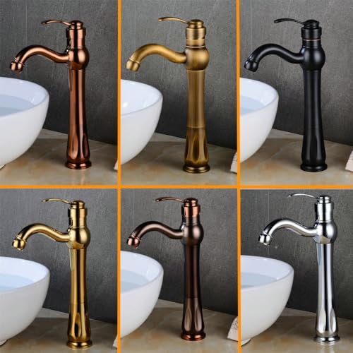 Mélangeur de bassin LWX or rose finitions chromées d'exception pour support de vasque