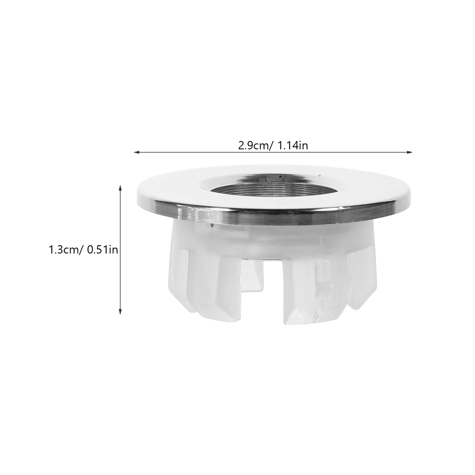 SHINEOFI 5 Set Copertura Decorativa Per Lavabo Bagno Troppopieno Del Lavandino Drainamento Di Overflow Copriforo Troppopieno Lavello Nero Cucina Silver Rame 4 Pezzi * 5