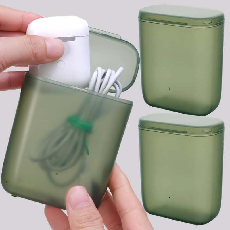 2 caixas organizadoras de cabos, caixas de armazenamento portátil...