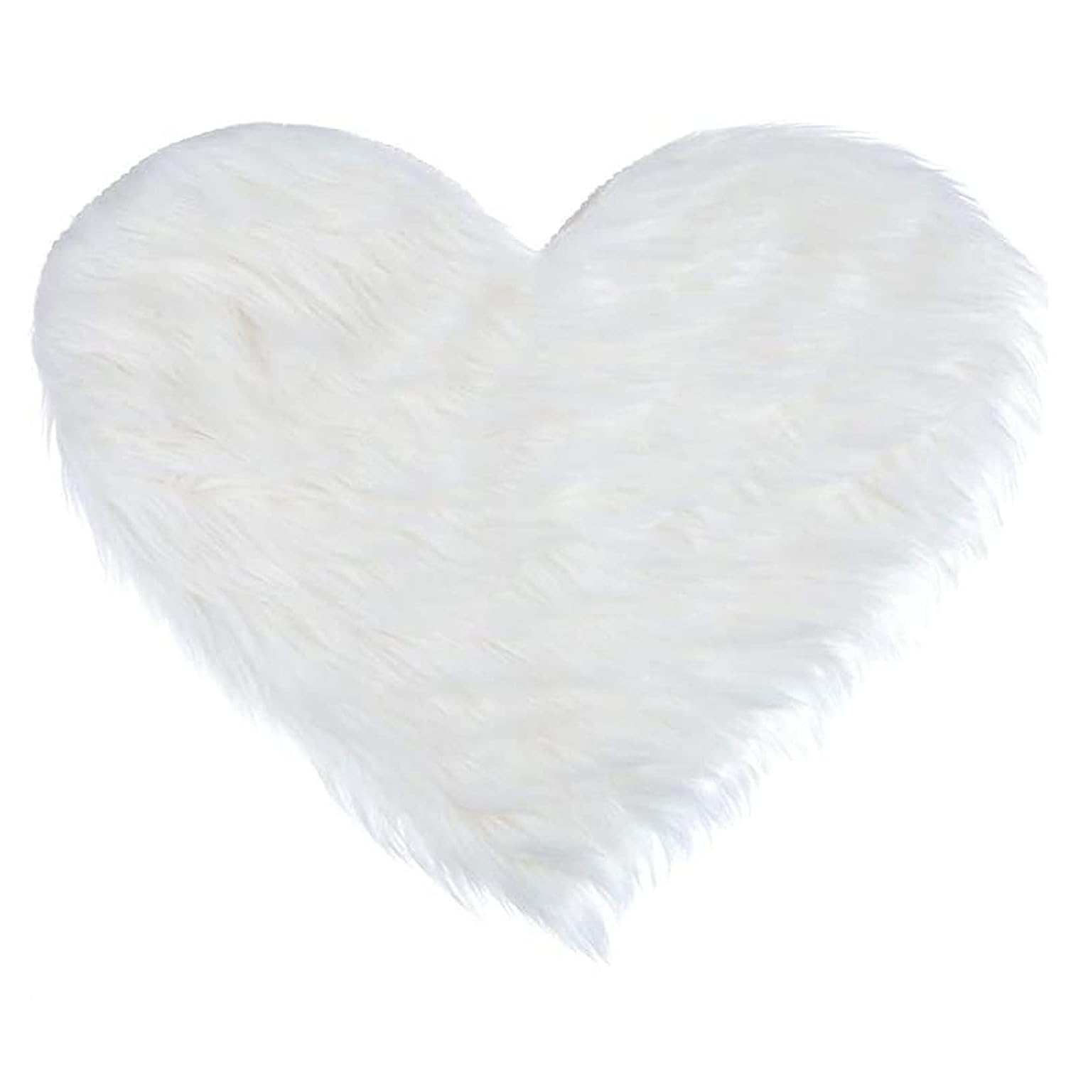 Pink Heart Rug - Soft Faux Fur Bed Mat -10