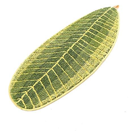 Morbuy Hochflor Korallenrotes Vlies Shaggy Schmutzfangmatte Anti-Rutsch Teppich Bequeme Badematte Badezimmer-Teppich saugfähiger weicher Duschteppich-Indoor/Outdoor (45*75cm, Grün) Cover