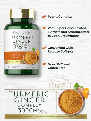 Carlyle CL15821 Turmeric And Ginger Supplement 3000 Mg thumb #2