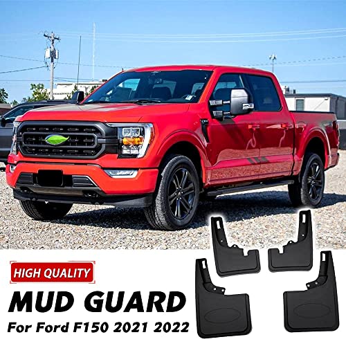 Image of Autorder Mud Flpas Splash Guards for Ford F-150 F150 2021 2022 2023 2024 2025 Accessories Mudflap Fender Flares Front and Rear Mud Guard Set 4PCS (Only for Trucks Without Fender Flares)
