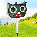 Solar Cat Repellent,OUTERDO Ultrasonic Rechargeable Animal Repeller Pet Deterren...