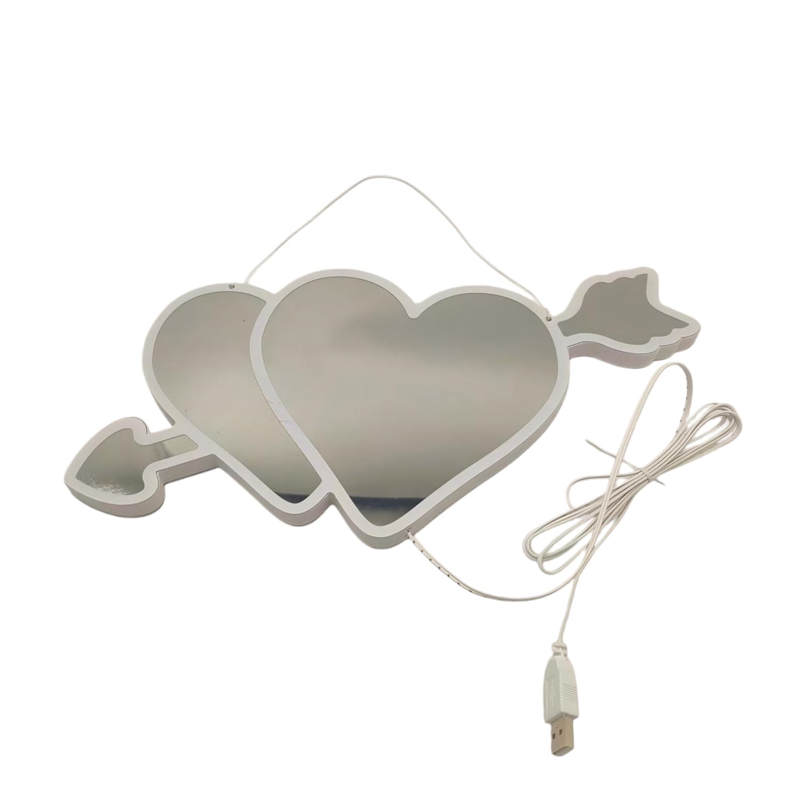 Laikoutd Atmospheres LED Light Home Decoration Artistic Heart Shape Infinitely Mirroring Tunnel for Living Room Bedroom Infinitely Mirroring LED Signs