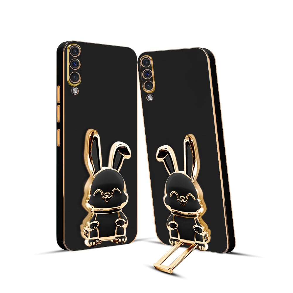 KARWAN®️ 3D Bunny with Folding Stand Back Cover Case Compatible for Samsung Galaxy A50 | Slim electroplated case | Stand case | Soft TPU | Space Astro Theme | Camera Protection-Black (B0CGNT7TQX) Amazon Price History, Amazon Price Tracker