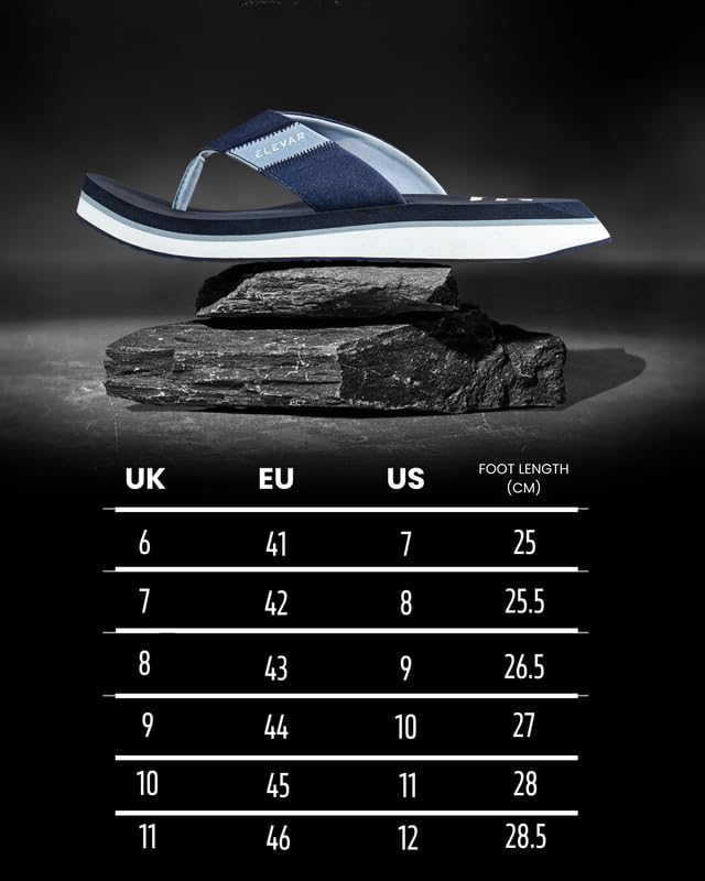 Image of ELEVAR Neo Stryde Men's Flip-Flops with QuadraFoam Cushioning Super Soft & Comfortable EVA Slippers for Men Stylish Indoor & Outdoor Slippers with Arch Support & Lycra Lining for All-Day Comfort