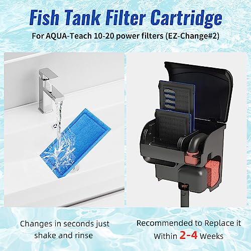 Image of 8 Pack Aquarium Filter Cartridge for Marineland Rite-Size B, Fish Tank Filters for Aqua-Tech EZ-Change #2, 10-20 Power Filter and for Marineland Penguin PRO Power Filters 100 /125 /175