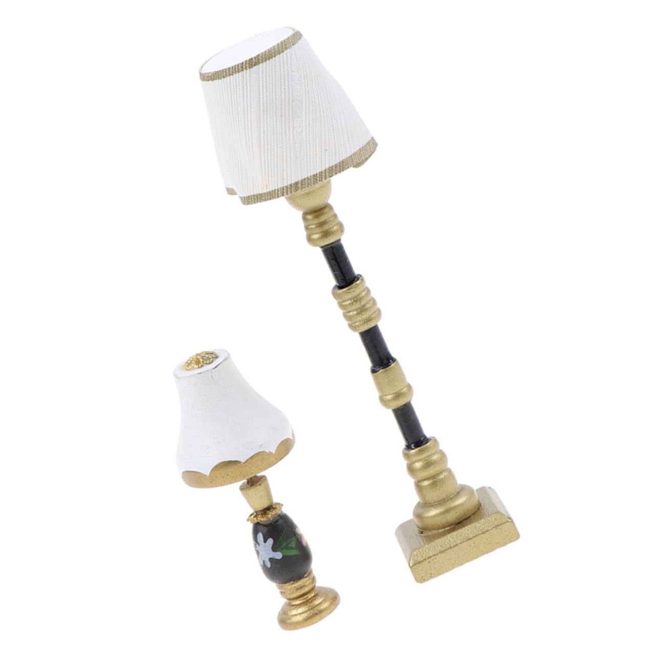 Toddmomy 1 Set Miniature Floor Lamp Decorative Scene Lamp for Dollhouse Vintage Table Light Prop Mini Garden Indoor Outdoor for House and Photo Props