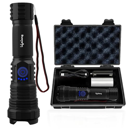 Image of Lifelong Rechargeable High Power Torch Light | 5000 Lumens, XHP90 Emergency Flash Light for Night| 5000 mAh | IP55 Dust & Waterproof |Adjustable Focus Zoom & Wide Beam for Camping, Trekking & Outdoor