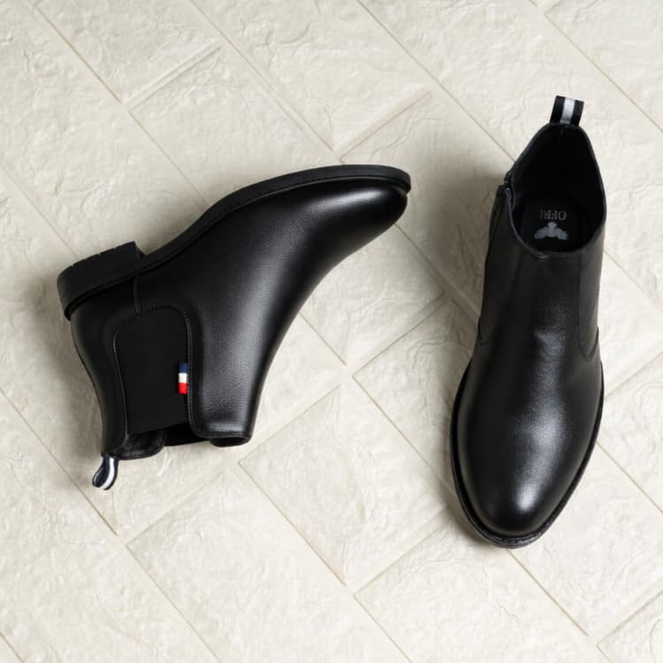 Image of Chelsea Boots for Men Wrinkle Free Smooth Upper Slip On Ankle Boots, Classic Black Stylish Boots for Casual, Party & Office Outfits