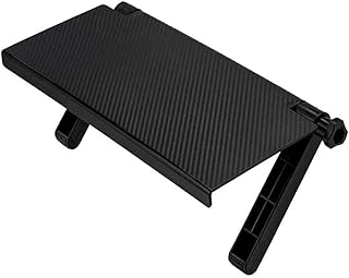 رف علوي للشاشة ، شاشة قابل للتعديل للتلفاز للطي حامل منظم للتثبيت دعامة لتثبيت صندوق الكابلات إطارات كاميرا التلفزيون ديكور المنزل عن بعد، أكريلونيتريل بوتادين ستايرين، أسود