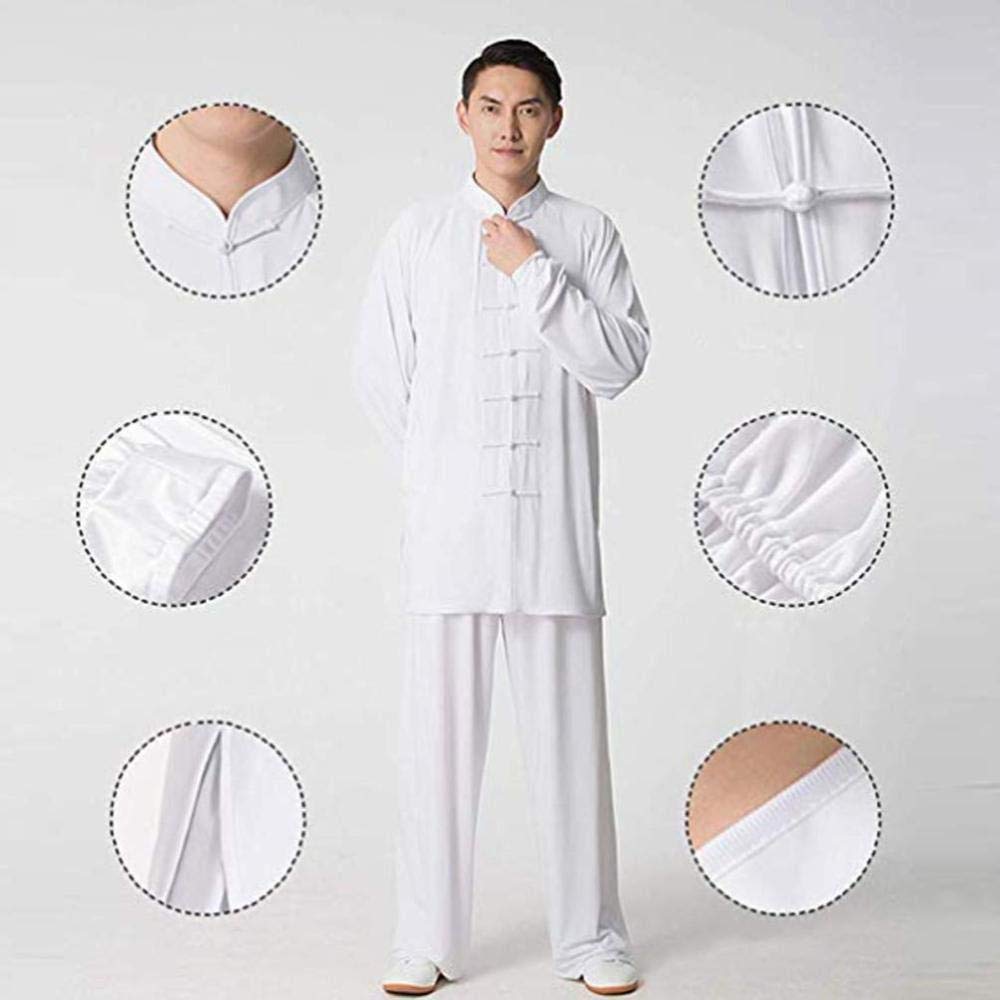 Tai Chi Abbigliamento Donna, Uomo Unisex Abbigliamento Tai Chi Marziale Meditazione Tuta Tai Chi Esercizio Taekwondo Uniforme Cinese Kung Fu Vestito, XX-Large-D (FS) (CL)