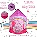 PixieCrush Kids Tent - Fun Unicorn Gifts - Unicorn Toys for Girls - Princess Castle Tent Playset with Pink Unicorn Headband - Play Tent for Girls