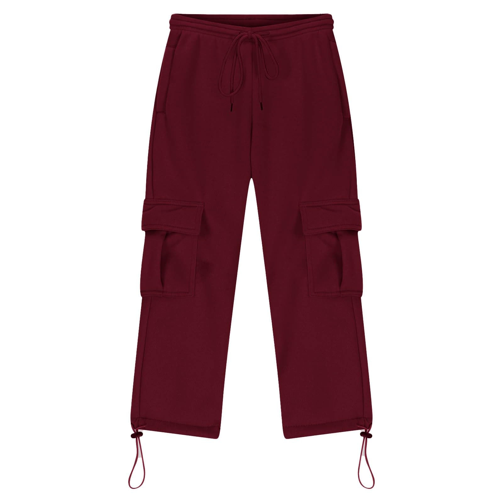 Cargo-Jogginghose für Jungen, Fleece, lässig, Baggy, Jogginghose, Trainingshose, Kinder, elastische Taille, Kordelzug, Sporthose mit Taschen