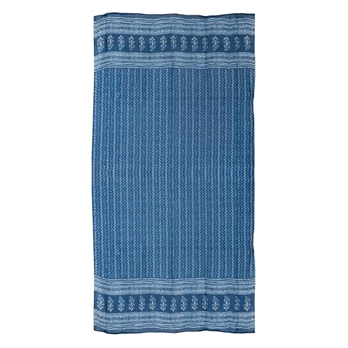 Image of Women's Striped Pattern Pure Cotton Jaipuri Printed Dupatta Lightweight Soft Comfortable Traditional Design