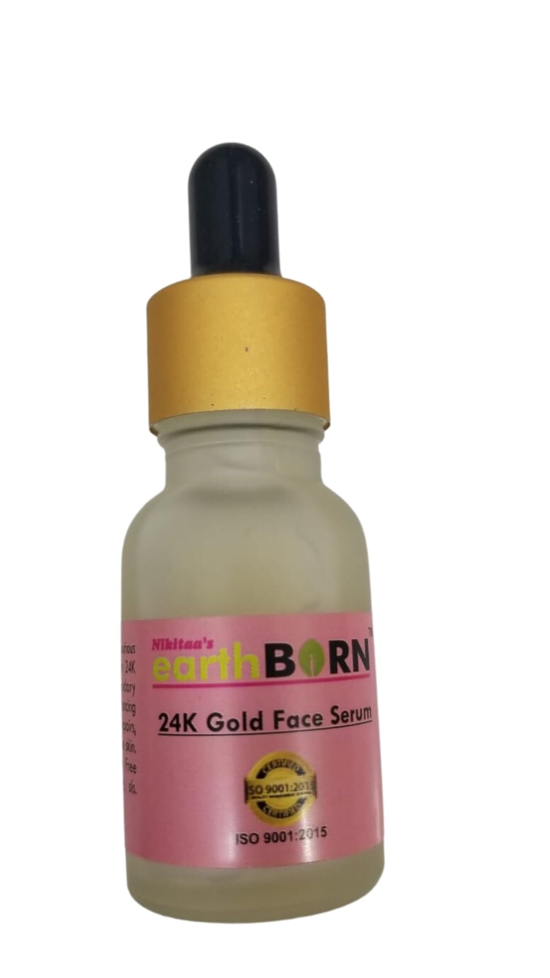 Nikitaa’s earthBORN 24K Gold Face Serum | 100% Vegan & Organic which Removes Tan, Reduces Wrinkles & Nourishes Skin with Glow | 15ml