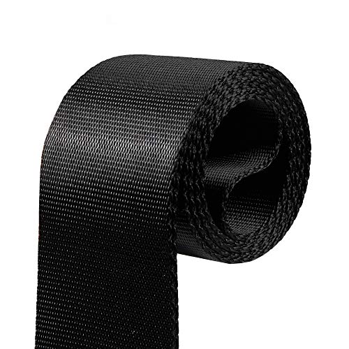 Amumu Seatbelt Guitar Strap With Clip Black Nylon For Acoustic Guitar Electric Guitar And Bass Guitar Include Strap Blocks & Headstock Strap Tie - 2" Wide #TOP5