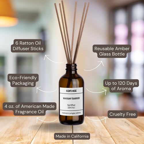 Difusor de Varillas Aromático Mahogany Teakwood 4oz miniatura 2