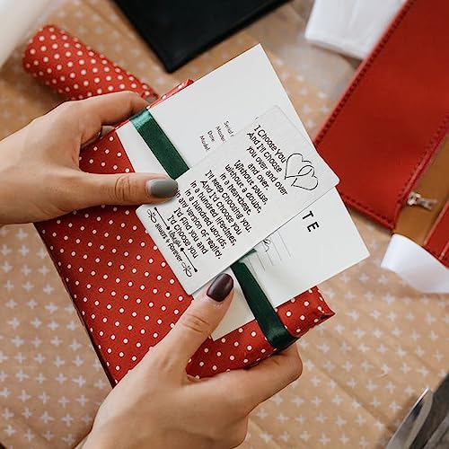 WINOESHE Greeting Card for Husband Wallet Card Gift for Husband Men Boyfriend Women Happy Anniversary Card Gifts for Men Romantic Engraved Wallet Card for Husband Men Boyfriend Women,LOVEHuak12