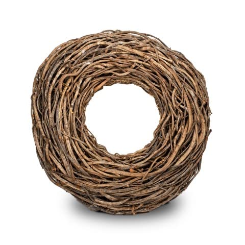 NaDeco Lianen Kranz in Natur im Durchmesser 38, 48, 65 und 85cm Türkranz Rebenkranz Kranz aus Wurzeln Naturkranz Rattankranz Lianenkranz Birkenkranz Weinrebenkranz, Größe:Ø 85 cm