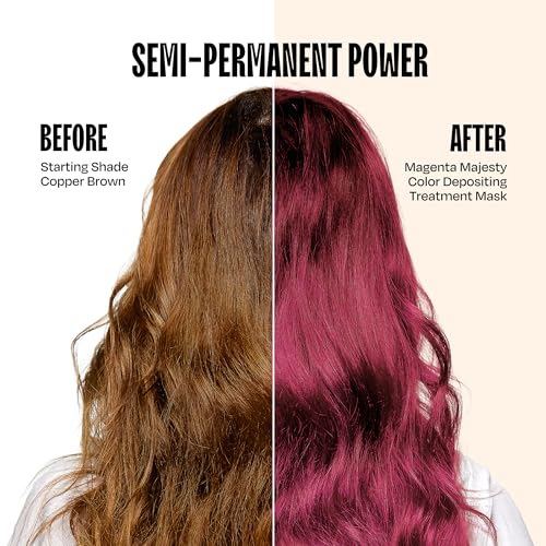 Image of Overtone Color Depositing Conditioner - 8 oz Semi Permanent Hair Color with Shea Butter & Coconut Oil - Vegan, Cruelty-Free - Extreme Magenta