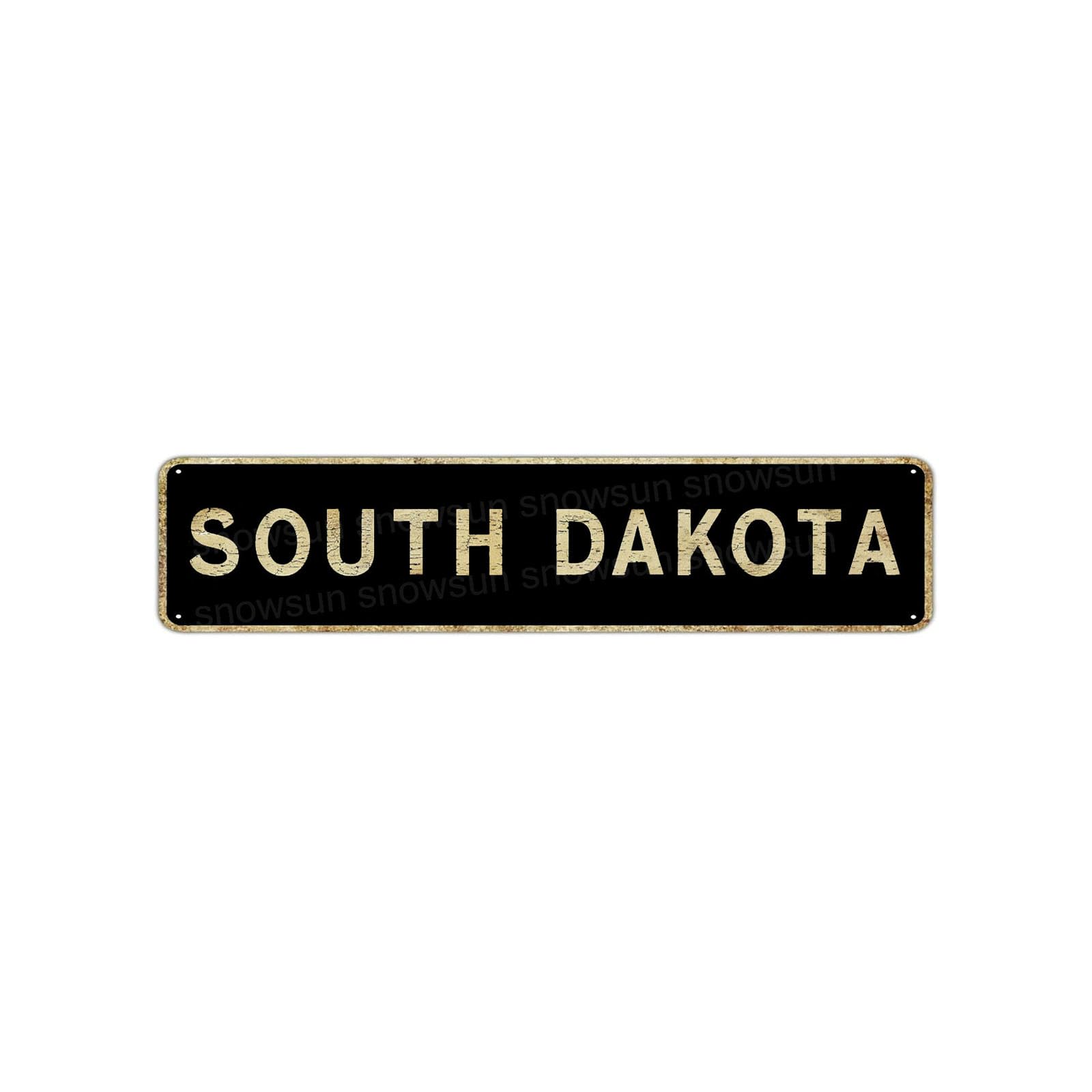 South Dakota Vintage Tin Signs Retro Metal Signs For Home Bar Office Outdoor Garden Wall Decor 4x16 Inch