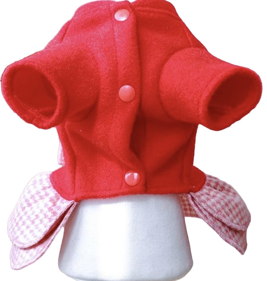 KUTKUT Dog Dress Harness with D Ring Cute Bow Knot with Ruffle Princess Puppy Dresses, Spring Winter Warm Pet Cat Clothes for Small Dogs ShiTzu, Pug, Poodle, King Charls (Size: XL, Chest: 50cm) 1