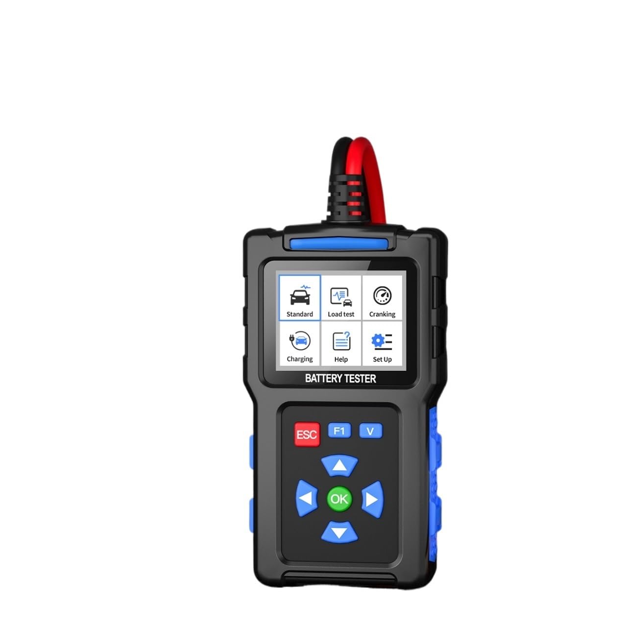 Tester di carico per batterie, BT300 12V 24V Tester for batteria auto e moto Strumento di prova for caricabatterie for veicoli Analizzatore carico for avvio automatico da 20 a 2000 CCA
