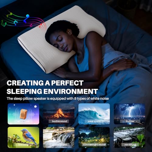 Image of Hopihe Sunrise Pillow, Sound Machine for Sleep with Bluetooth Speaker & Sunset Simulation, Smart Pillow with Wake Up Light, Sunset Lamp, White Noise Machine for Adults Kids