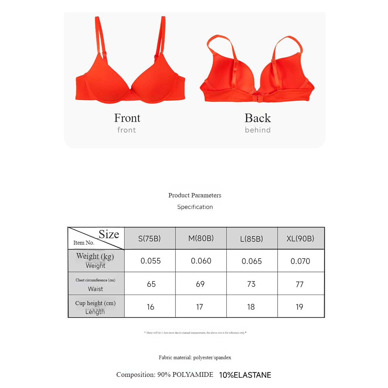 Reggiseno Donna Pacchetto di 3 Donne Trucco Corpo Senza Cuciture Traspirante Morbido, Biancheria Intima Sonno Opaca Classica Super Comfort delle Donne-Giallo-XL（90b）