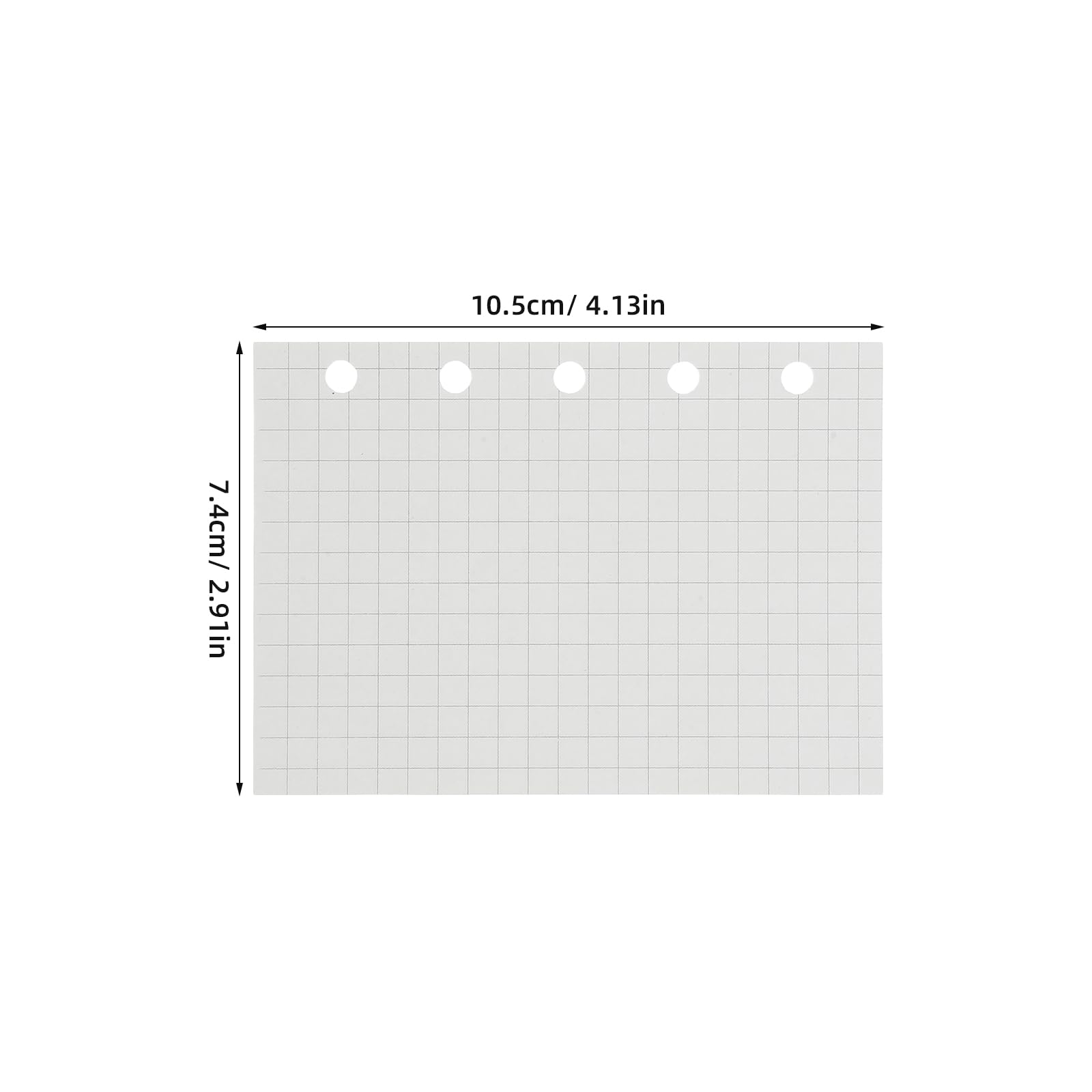 Ricarica Carta Planner M5 20 Pezzi 5 Fori Mini Fogli Rigati a Quadretti per Agenda Organizer Tascabile Compatibile Quaderni Ufficio Scuola
