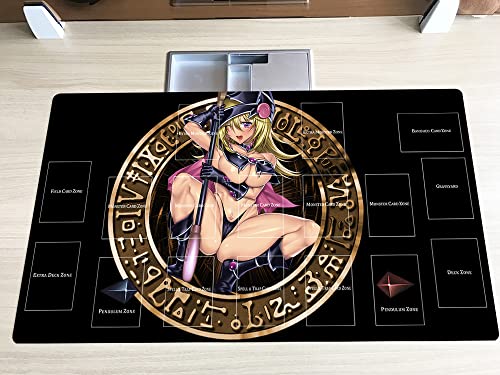 New Mlikemat Playmat Magi Magi Magician Gal Tcg Ccg Trading Card Game Mat With Zones + Free Bag (Zd039-436-A-With Zones) #TOP1