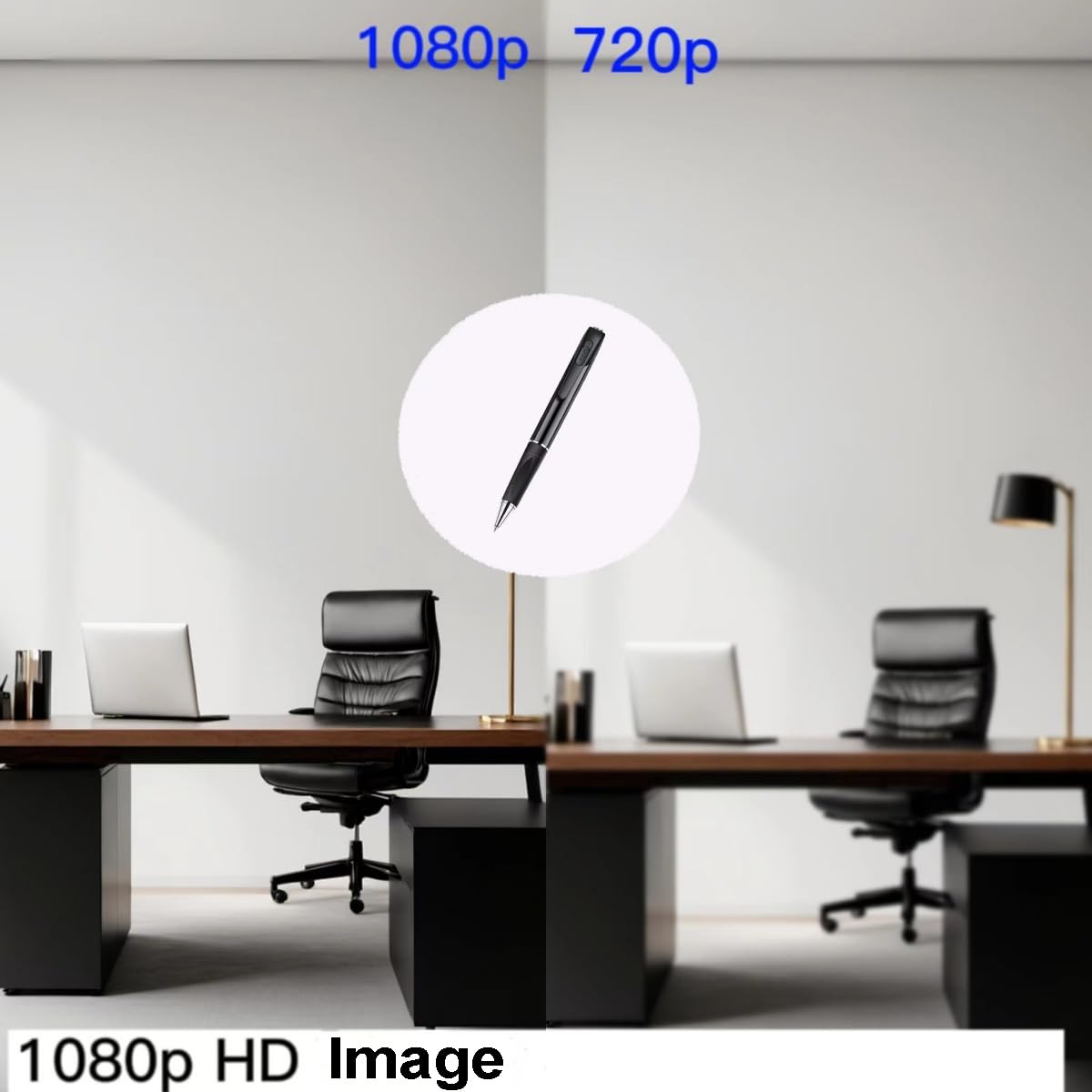 Caméra Portable Stylo 1080P Grand Angle 100° Enregistrement en Boucle Stockage Local