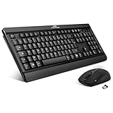 ADVANCE Silent Wireless Combo: Pack Clavier et Souris sans Fil Silencieux - Clavier Ergonomique de 105 Touches et Souris sans Fil 2.4Ghz