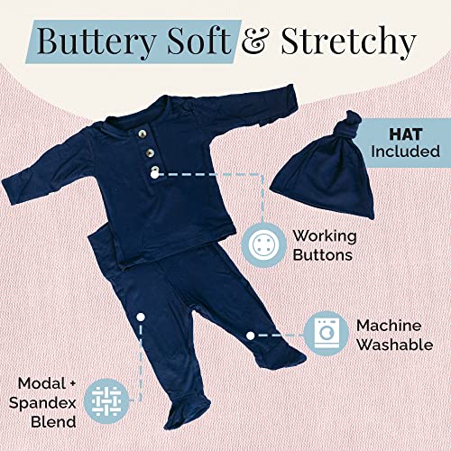 Image of Stroller Society Baby Outfit Set, Soft Baby Clothes, Neutral Newborn Clothes