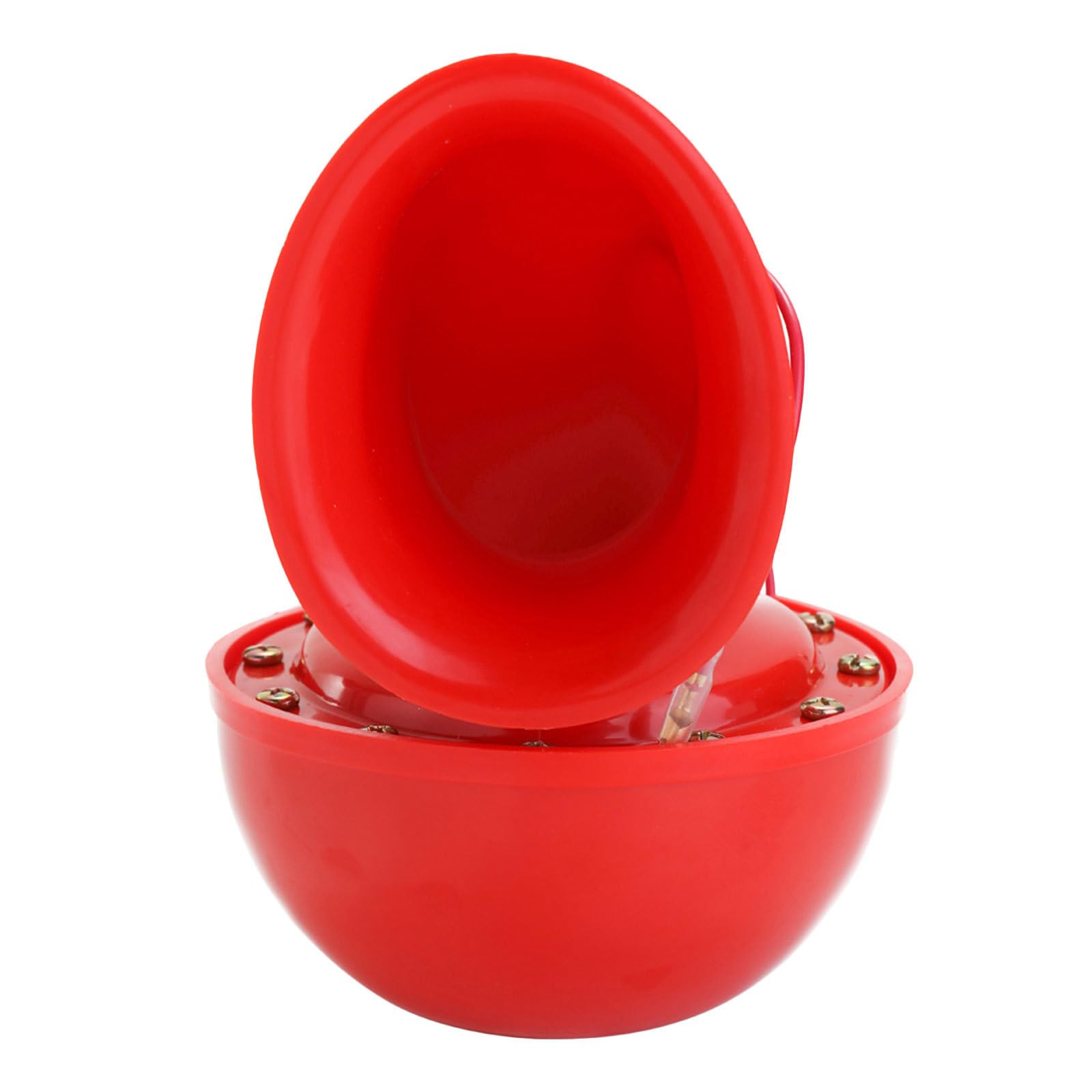 SECFOU Bocina de Coche Bocina de Aire de Coche Caracol Grande Abs y Metal Roja Sonido Alto E Conducción en Ciudad y Campo