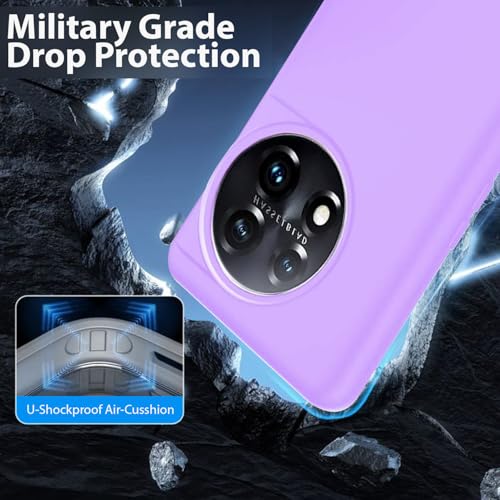 Image of LIRAMARK Liquid Silicone Soft Back Cover Case for OnePlus 11 5G / 1+11 5G (Lavender)