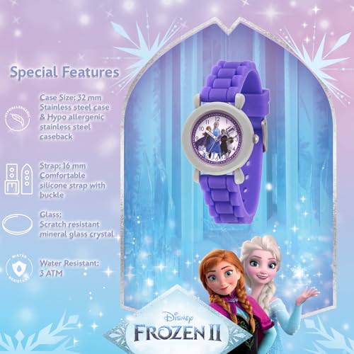 Disney Frozen Kids' Plastic Time Teacher Analog Quartz Silicone Strap Watch4