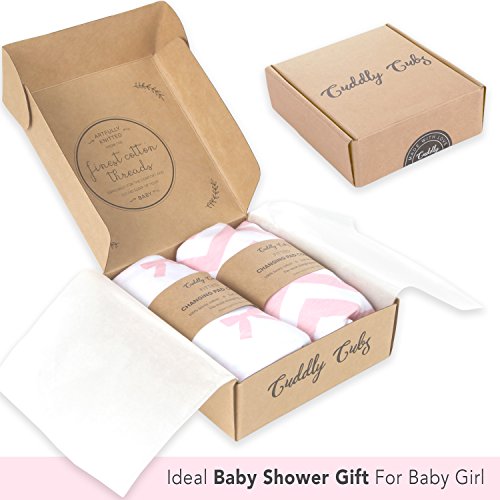 Cuddly Cubs Changing Pad Covers – 2 Pack – Snuggly Soft Plush Cotton Changing Table Covers For Girl – Fits Perfectly On Summer Infant And Other 16 X 32" Baby Changing Table Pads – Pink #TOP4