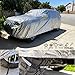 Tecoom Super Heavy Duty Multiple Layers SUV Car Cover All Weather Waterproof Windproof Reflective Snow Sun Rain UV Protective Outdoor with Buckles and Belt Fit 191-205 inches SUV