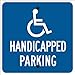 Brady 91359 Reflective Aluminum Handicapped Sign, 18" X 18", Legend "Handicapped Parking (with Picto)"