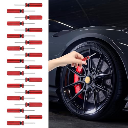 Image of 20PCS Car Valve Core Removal Tool, 6523339 Vehicle Screwdriver Valve Stem Core Remover, Universal Car Accessories Tire Repair Install Tool for SUV, Truck, Motorcycle