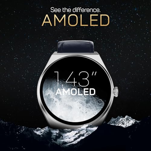 Image of Fire-Boltt Phoenix Nova Smartwatch 1.43 inch Slim Super AMOLED Display, 466x466 Pixel Always-On Display, Bluetooth Calling, Health Tracker for Men & Women Classic Black