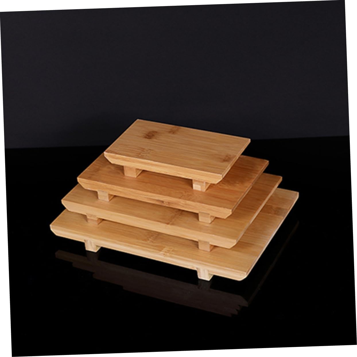 Japanese Style Bamboo Sushi Serving Plate for Food Display at Home Hotel | Smooth Surface, Easy to Clean, Long Time Use, Sashimi and Food Presentation, Tray Form, Bamboo Build