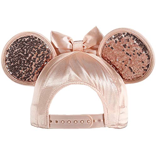 Disney Adult Rose Gold Tone Minnie Mouse Ears Hat #TOP2