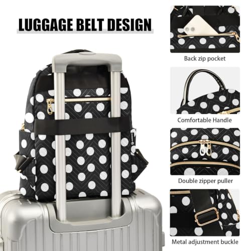 Image of ALAZA Big Polka Dot Women Backpack Purse Ladies Fashion Shoulder Bag Daypack Travel Bag 10L