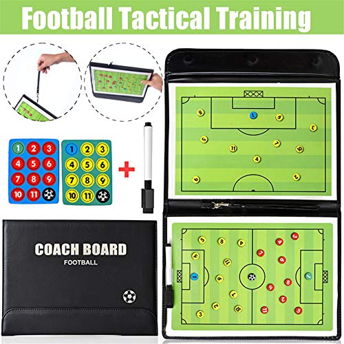 Joyeee Football Soccer Magnetic Clipboard Magnetic Coach Board With Dry Eraser, Marker Pen, Magnets - Football Soccer Coaching Board Tactic Board Strategy Clipboard Kit #2 #TOP7