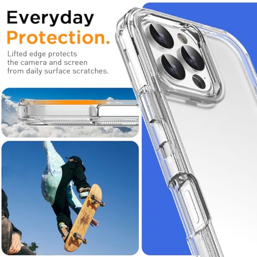 AICase for iPhone 16 Pro Max Case Clear 3 in 1 Heavy Duty Drop Protection Full Body Rugged Shockproof/Dust Proof 3-Layer Military Protective Tough Durable Cover for iPhone 16 Pro Max 6.9"_1 by AICase - Used condition - Image 4