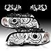 AmeriLite for 1999-2001 BMW 3 Series E46 M3 Coupe Chrome Halo Projector Headlights Corner Light Assembly Set - Passenger and Driver Side